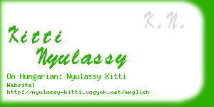 kitti nyulassy business card